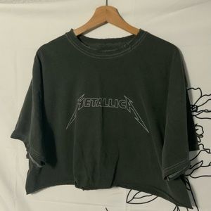 Extra-Large Metallica Crop Top